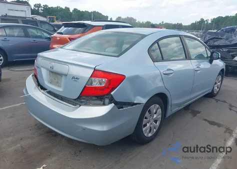 2012 Honda Civic Lx from USA, damaged, VIN 19XFB2F51CE071495